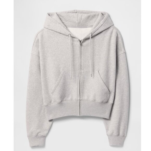 Gap VintageSoft Full-Zip Wedge Hoodie (Gray) - Picture 1 of 15